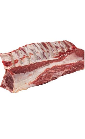 An ovine rack for front chops, with eleven ribs