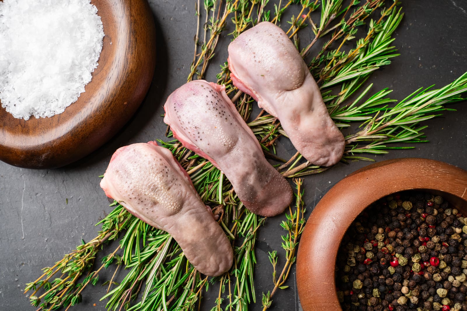 Lamb tongues on rosemary